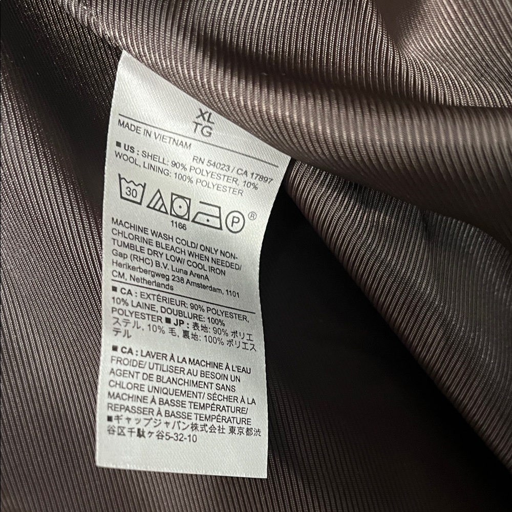 Banana Republic Classic Plaid Trench Coat - Brown/Gray XL NWT - Picture 9 of 9